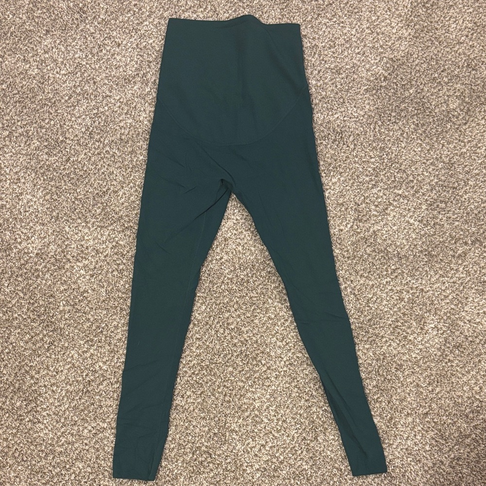 Green Maternity Leggings